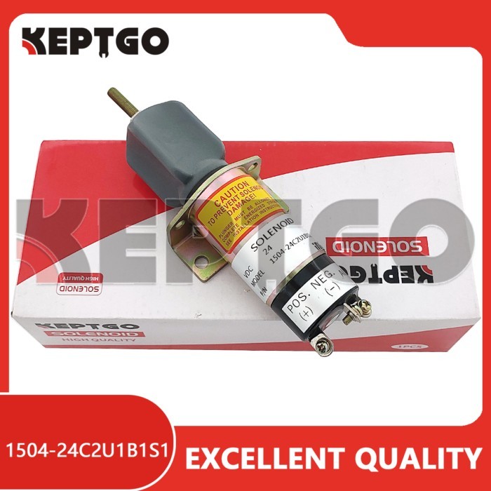 1504-24C2U1B1S1 Stop Solenoid For Kubota 1504-24C2U1B1S1 24V 1500-2057 with 3 Terminals