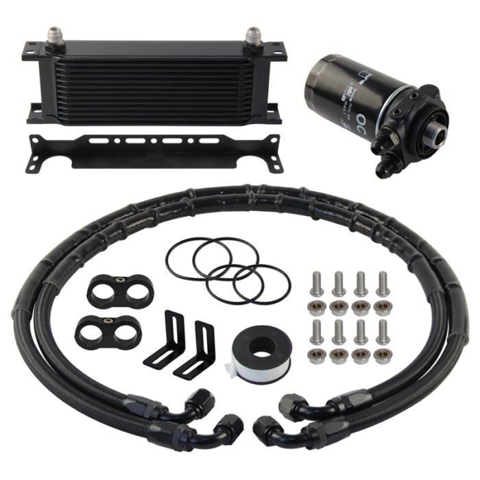 For VW Golf MK6 GTI Oil Cooler 13 Row AN8 Kit With 80-90 Degree Thermostatic Adapter EA888 Gen2 Eng