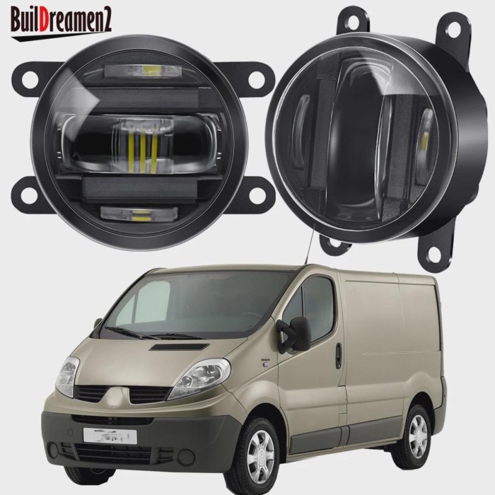 2IN1 LED Fog Light Assembly with DRL Car Fog Daytime Running Lamp For Renault Trafic 2.5L L4 Diesel