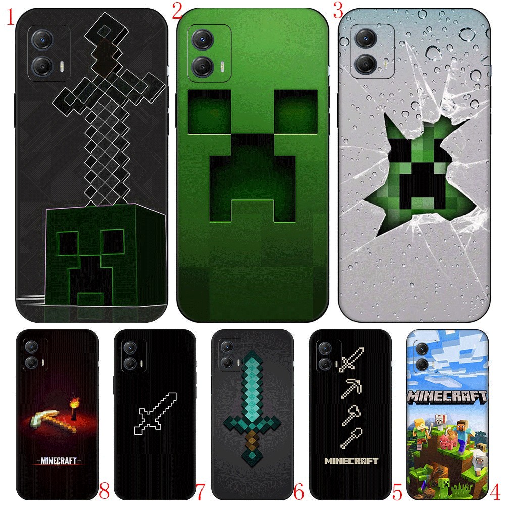 Moto G05 E15 G15 Power G35 G86 Edge 60 60s Pro เคสโทรศัพท์ TPU ฝาครอบป้องกันแบบนุ่ม Minecraft Java A