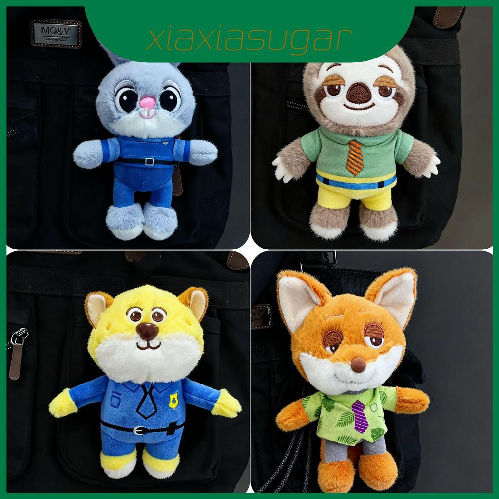 Zootopia น่ารัก Judy Nick Sloth และ Benjamin พวงกุญแจตุ๊กตาสําหรับกระเป๋าตกแต่ง