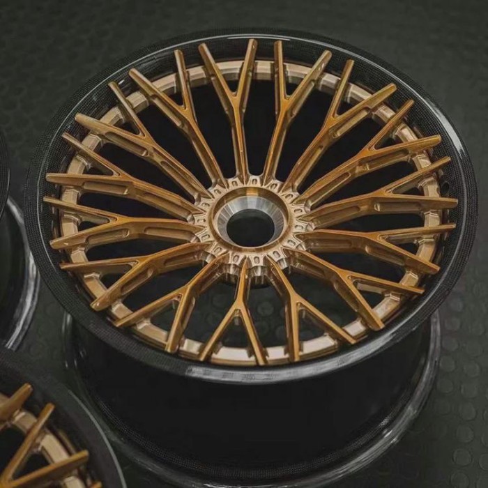 Carbon Fiber Forged Passenger Car Wheels Multi Spoke Deep Dish Rims 19 20 22 Inch 5X112 5x120