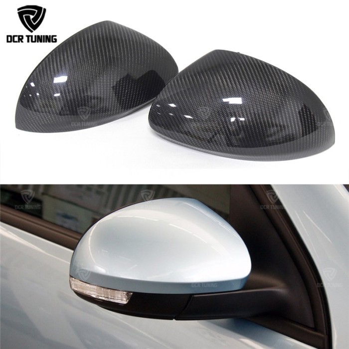 For Volkswagen VW Tiguan MK1 MK2 Without Lane Assist Replacement Carbon Fiber Rear View Mirror Cove