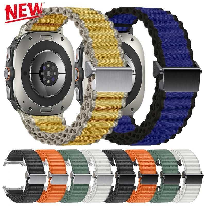 C Original Connector Nylon Strap For Galaxy Watch Ultra 2025 47Mm Sport Band Wristband For Galaxy W