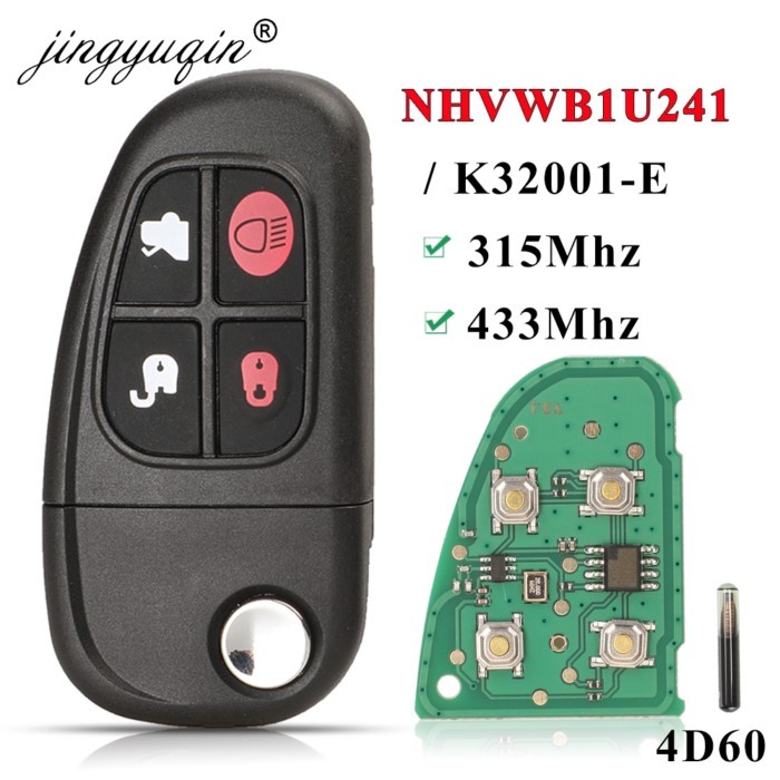 jingyuqin Car Remote Key For Jaguar X S Type 1999-2009 XJ XJR XJ8 315/434 Mhz 4D60 Chip Auto Smart