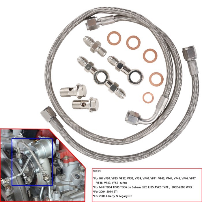 accessory upgrade replacement For Subaru AVCS Mitsubishi TD04 TD05 TD06 02-06 WRX New Turbo Oil Fee