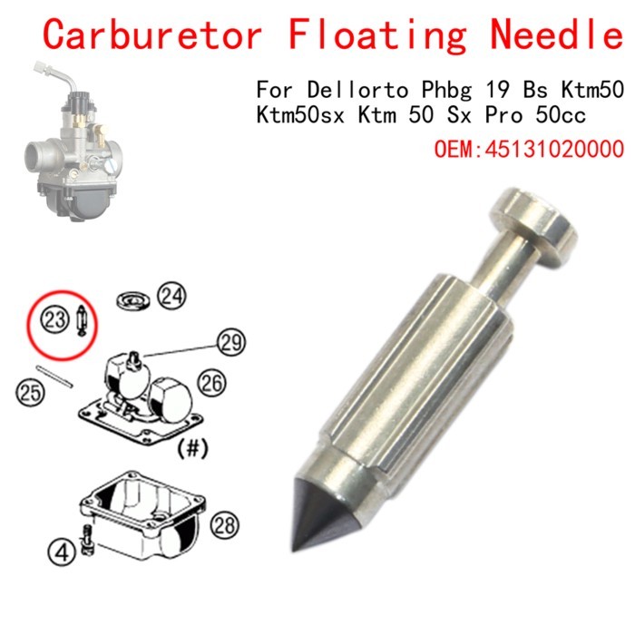 Carburetor Float Valve Needle Floating Needle For Dellorto Phbg 19 Bs Ktm50 Ktm50sx Ktm 50 Sx Pro 5