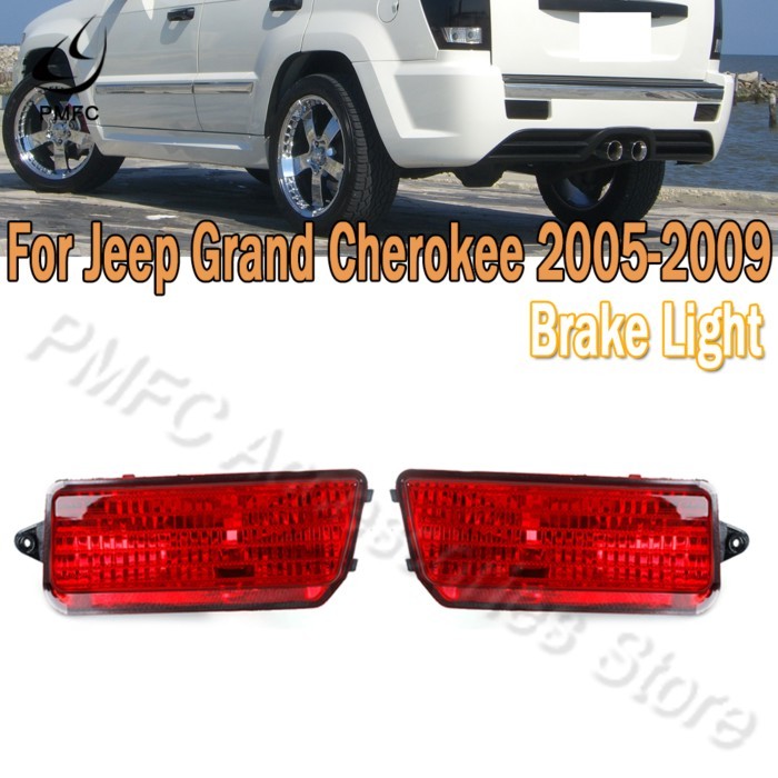 PMFC No Bulb  For Jeep Grand Cherokee 2005-2010 No Bulb Red Len Tail Brake Light Taillights Fog Lam