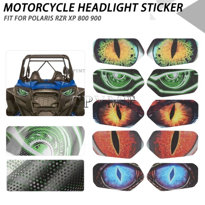 Fit For Polaris RZR 570 POLARIS RZR 4 S XP 800 900 Headlight Sticker Protective Waterproof Motorcyc