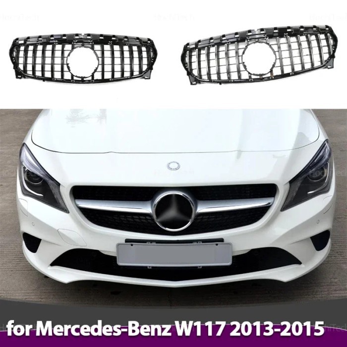 Car Front Hood Grille for Mercedes Benz CLA-Class W117 C117 X117 CLA180 CLA200 CLA250 2013-2015 Rep