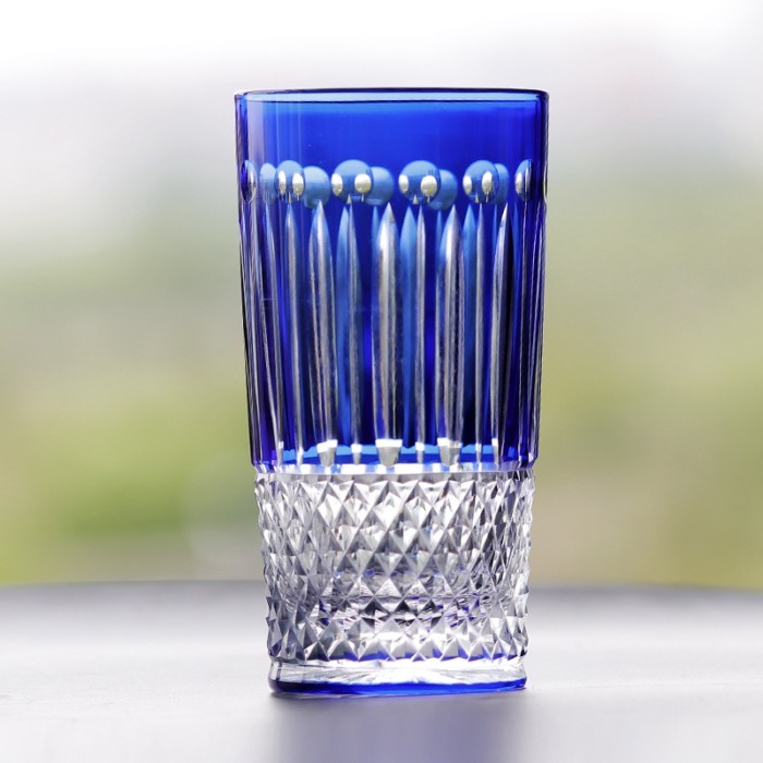 Vintage Edo Kiriko Japanese Whiskey Glass Crystal Glass Handmade Hand Engraved Gift