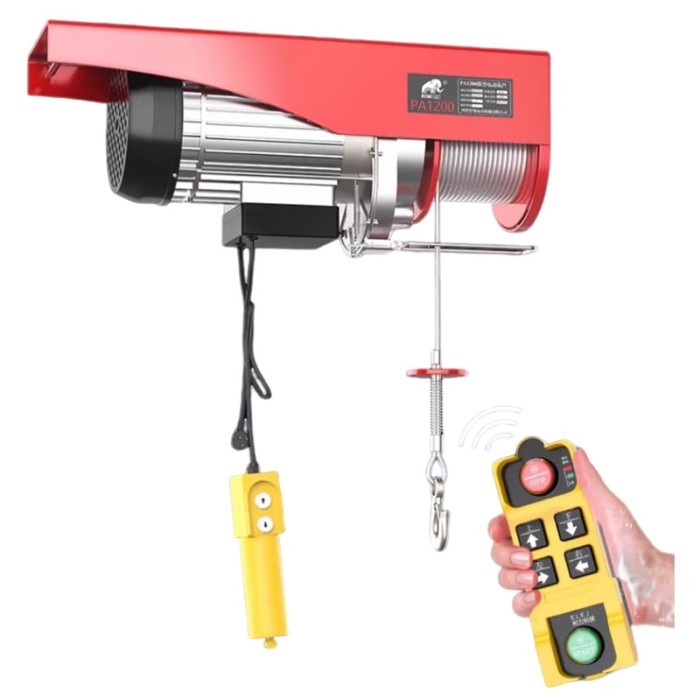 300KG  Electric Hoist 220V Crane Household Small Lift Hoist Portable Remote Control Hoist Crane Wit