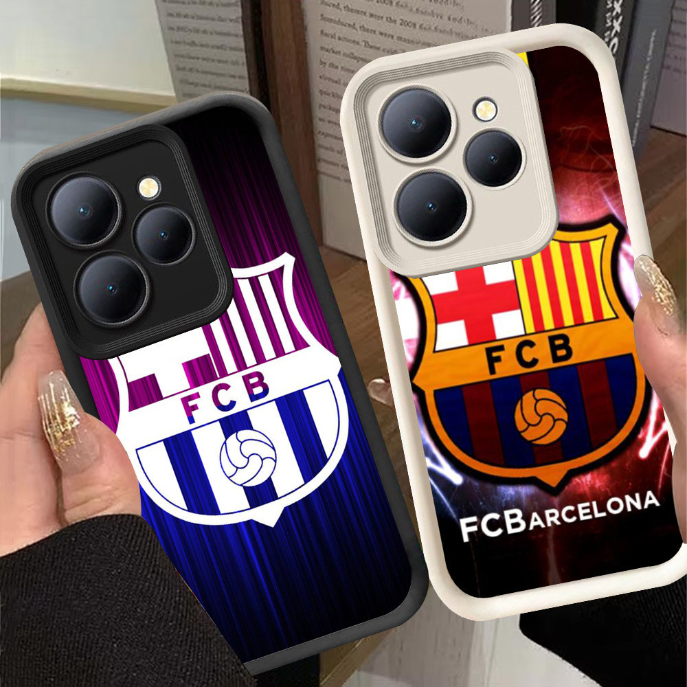 G-19 Barc_Bacelona Casing สําหรับ Infinix Smart 9 8 HOT 30 40 30i 40i Pro Play สีดําและสีขาว