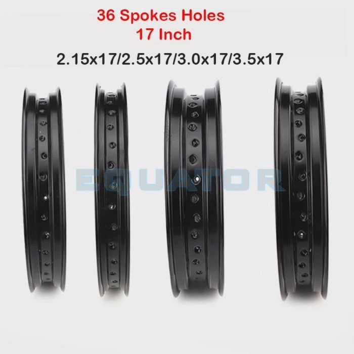 17 inch motorcycle 2.15x17/2.5x17/3.0x17/3.5x17 Inch 36 Spokes Holes Aluminum Alloy Motorcycle Whee