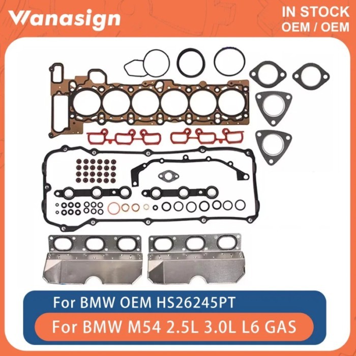 Engine Full Gasket Set Fit 2.5 3.0 L For BMW 325i 530i X3 X5 Z4 E39 E46 M54 M54B25 M54B30 2.5L 3.0L
