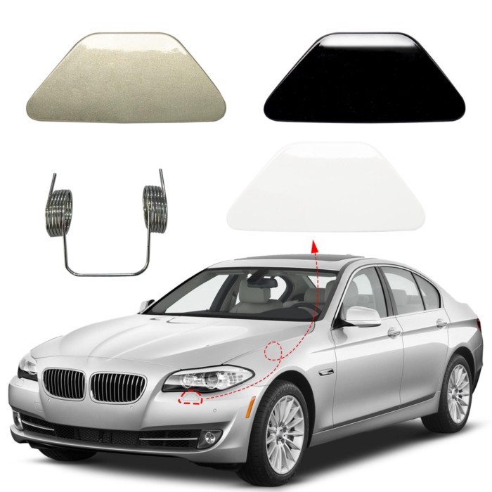 Front Bumper Headlight Washer Cover Headlamp Jet Spray Cap For BMW 5 F10 F18 Accessories 2011 2012