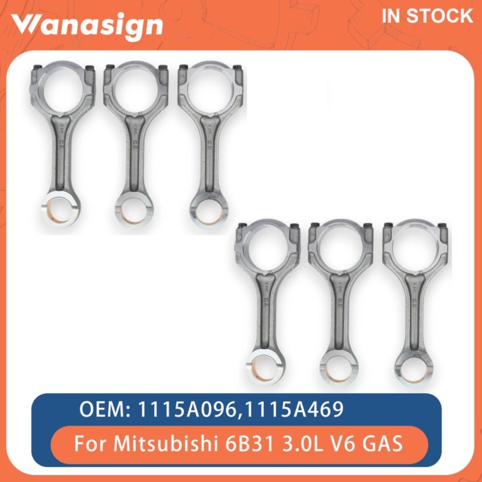 Engine Connecting Con Rod Set Fit 3.0 L For Mitsubishi Outlander Montero Sport 6B31 3.0L CW6 GF4 V6