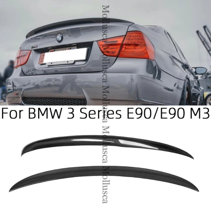 For BMW 3 Series E90 4Door/E90 M3 P Style Carbon fiber Rear Spoiler Trunk wing 2004-2011 FRP honeyc