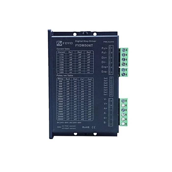 FYDM506T cnc two-phase stepper motor driver NEMA23/34 stepper motor controller DC24V-50V