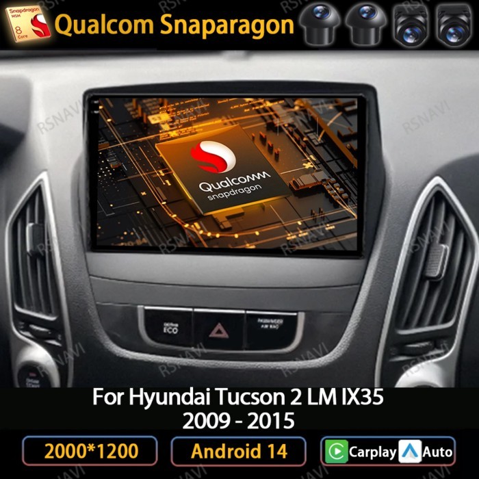 Android 14 Car Radio For Hyundai Tucson 2 LM IX35 2009 - 2015 Multimedia Stereo Video Player GPS Ca