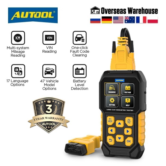 AUTOOL CS310 Used Car Odometer Scanner Tool OBD2 Scanner Car Code VIN Reader Universal Auto OBD Veh