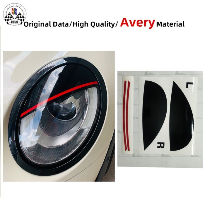 Brand New Avery Material Headlamp Sticker JCW Bumper Sticker For Mini Cooper F54 F55 F56 F57