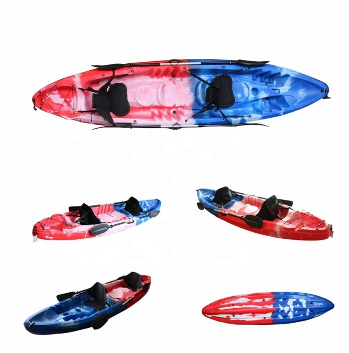 Vicking Professional Outdoor Wholesale Plastic Rotomolding 2+1 /canoe Sit on Top for Fishing Family