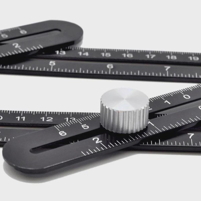 Construction Tools Multi Angle Measuring Ruler Aluminum Folding Positioning Ruler Professional DIY