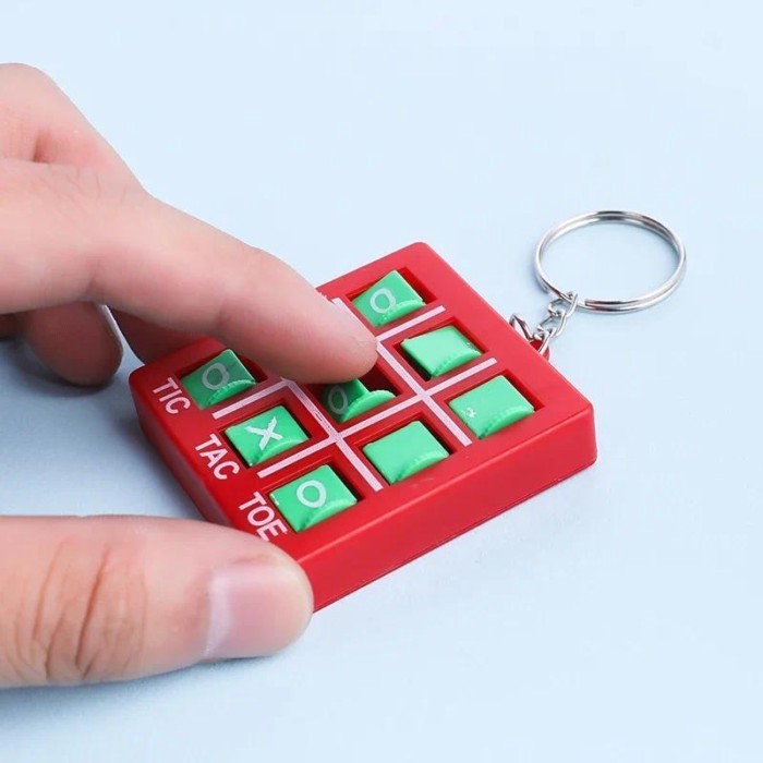 Game Keychain Fidget Decompression 9 Keyboard Key Toy Gift DIY Bag Kid Educational Toy Anti Stress