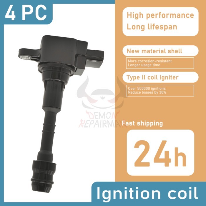 4PC Ignition Coil For Infiniti FX45 M45 Q45 Nissan Patrol Y61 I6 4.8L ST ST-L TI ST-S 01-07 22448AR