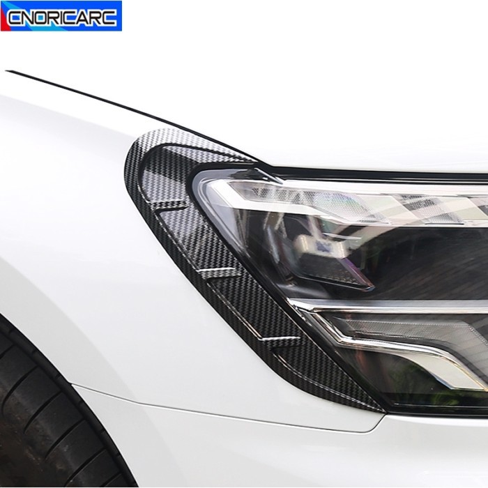 Carbon Fiber Color Car Front Headlight Eyebrows Frame Decoration Sticker Trim For Audi A3 8Y 2021 2