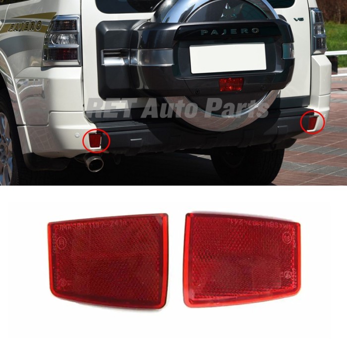 Rear Bumper Lamp Light Reflector for Mitsubishi Montero Shogun Pajero 4 IV MK4 V93 V95 V96 V97 V98