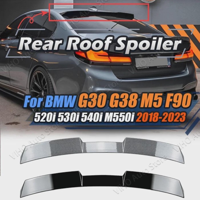 Car Rear Trunk Roof Spoiler Wing Flaps For BMW G30 G38 M5 F90 520i 530i 540i M550i 2018-2023 Body K