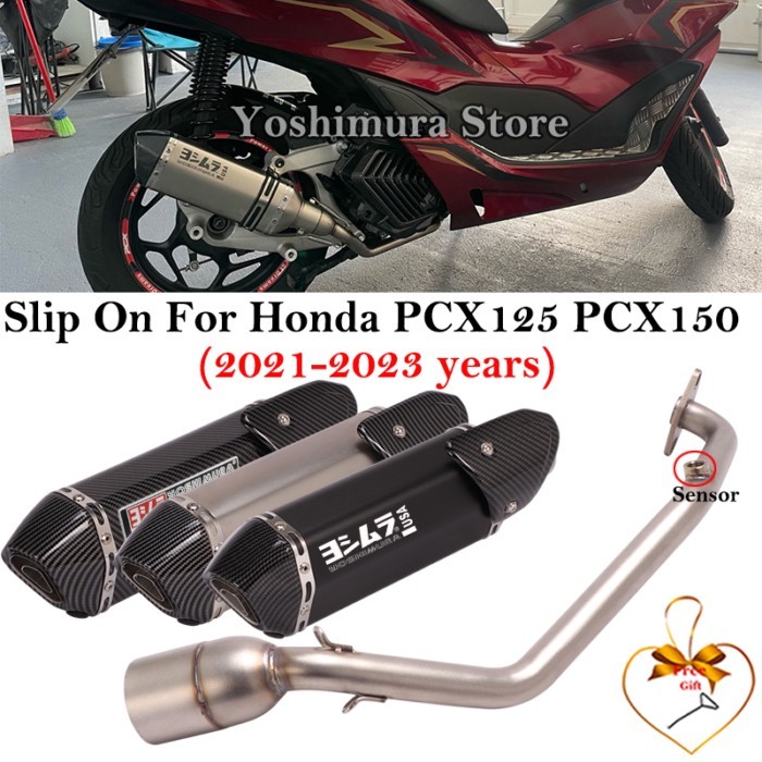 Full System For Honda PCX125 PCX150 PCX 125 150 2021 2022 Motorcycle Yoshimura Exhaust Escape Muffl