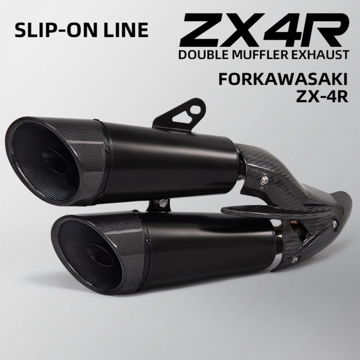 For Kawasaki ZX 25RR 4R Zx25r Zx25rr 2020-2025 Zx4rr Zx4r 2023-25 Zar Double Outlet Muffler Pipe Ex