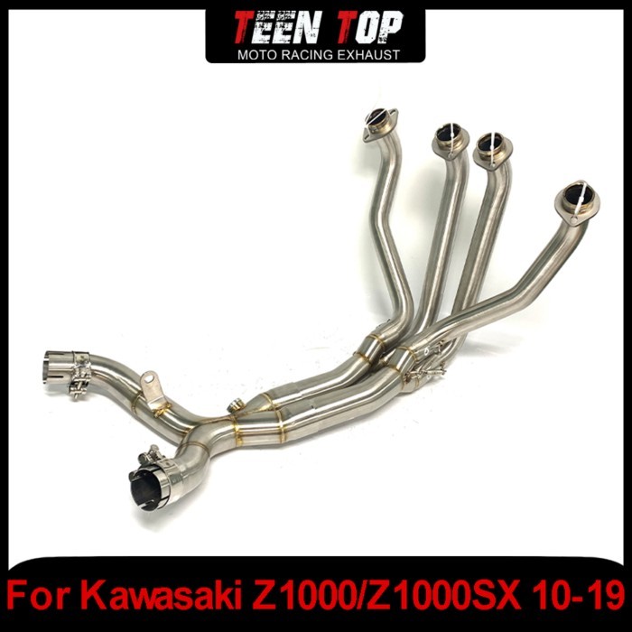 Motorcycle Exhaust Escape Front Link Pipe For Kawasaki Z1000 Exhaust Elbow Steel/Titanium Connectio