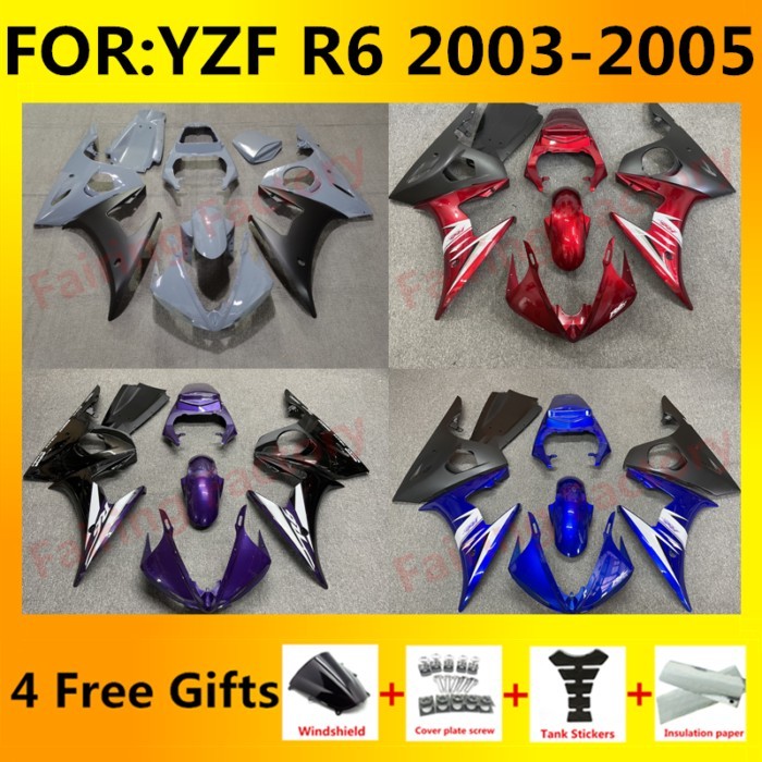 Motorcycle full Fairing kit fit for yamaha YZF R6 05 YZF-R6 2005 model bodywork body ABS Plastics f