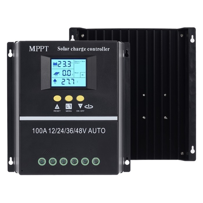 100A MPPT Car Solar Charge Controller Tools LCD Dual USB Lead Acid Lithium Batteries Quick Charger