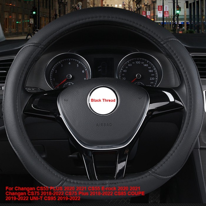 Car Steering Wheel Cover D Shape For Changan CS55 PLUS CS55 E-rock 2020 2021 Changan CS75 Plus CS85