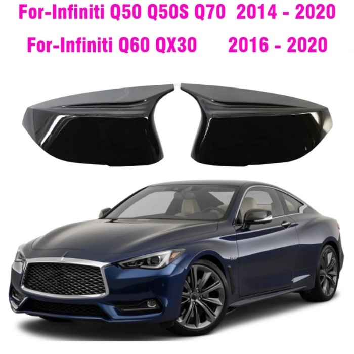 Q50 Q60 Car Styling Side Wing Rearview Mirror Cover Caps For Infiniti Q50 Q50S Q60 Q70 QX30 Carbon