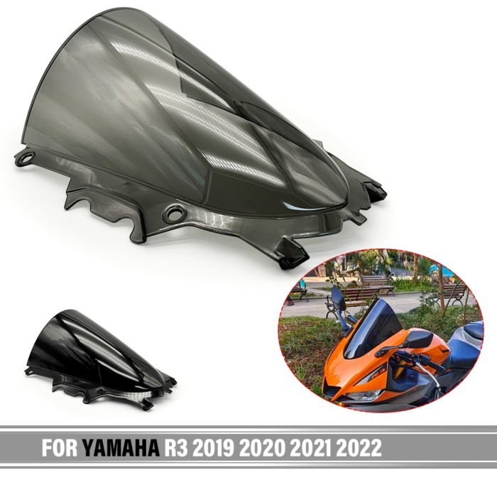 Fit For YAMAHA YZF R25 R3 R25 R3 2019 2020 2021 2022 Double Windshield Wind Screen BubbleMotorcycle
