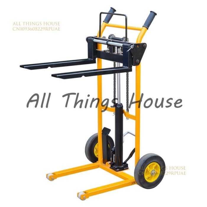 Hydraulic hand push stacker loading and unloading truck 150kg light forklift truck loading truck