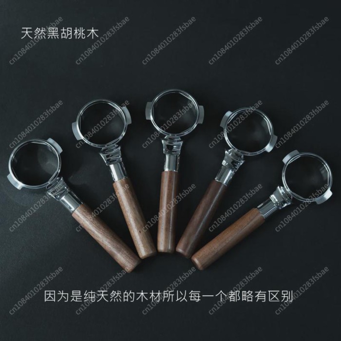 Mischief Prank Flat Bottomless Coffee Handle Fits E61 Hot Mom Black Walnut