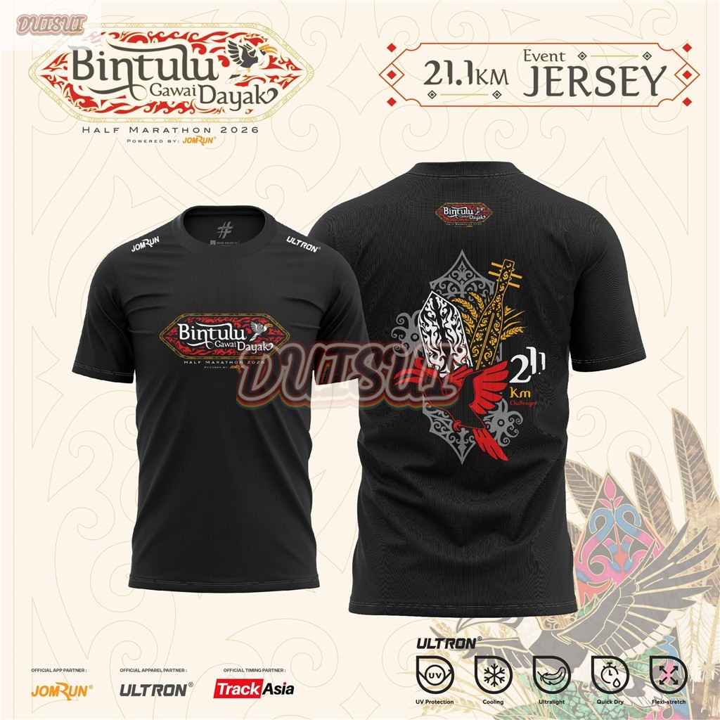 Bintulu Gawai Dayak 2026 5KM/10KM/21.1KM | เสื้อวิ่งแห้งเร็วป้องกันรังสียูวี ELTRON