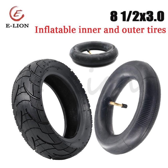 8.5-inch 8 1/2x3.0 thick inflatable inner and outer tires suitable for electric scooters