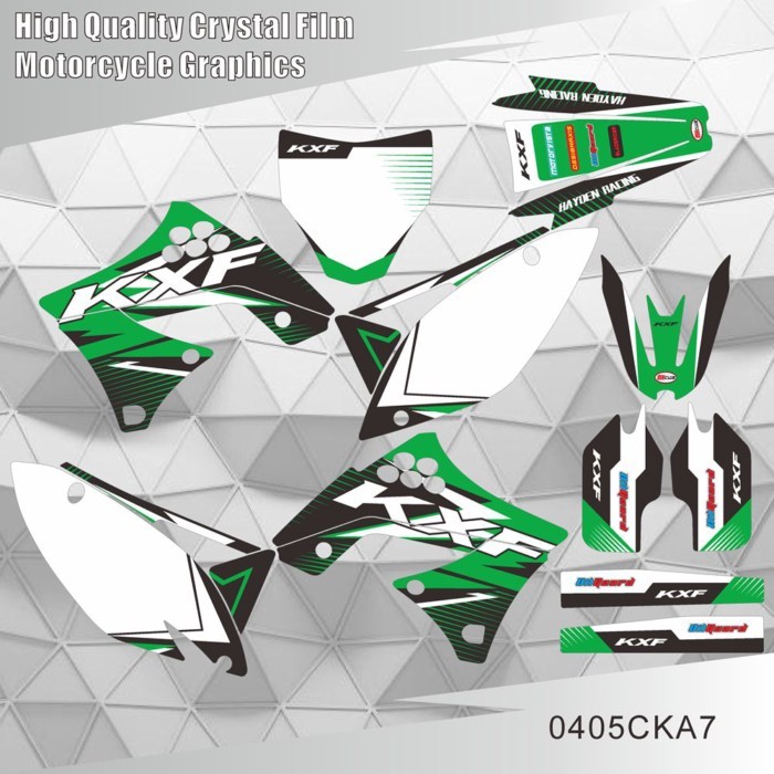 For Kawasaki KX250F KXF250 KXF 250 KXF 2009 2010 2011 2012 Full Graphics Decals Stickers Motorcycle