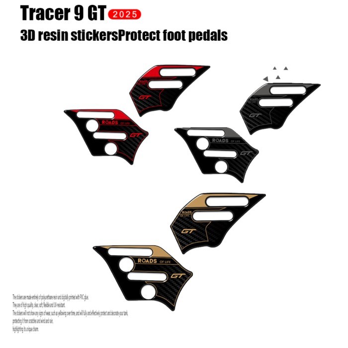3D motorcycle stickers protect the footsteps For Tracer 9 GT Tracer 9GT Tracer9GT Tracer9 GT 2021 2