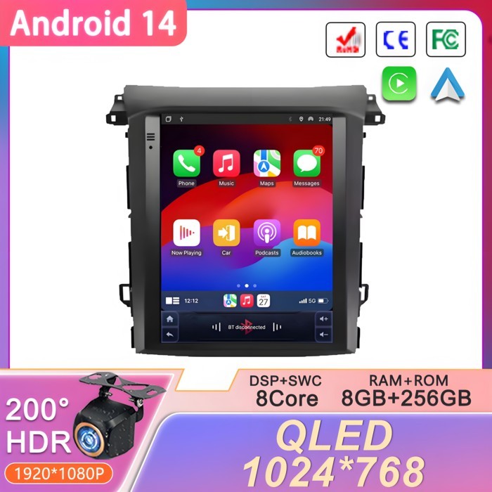9.7 inch Android 14 For Subaru XV Forester 2018-2021  Car Radio Multimedia Video Player Navigation