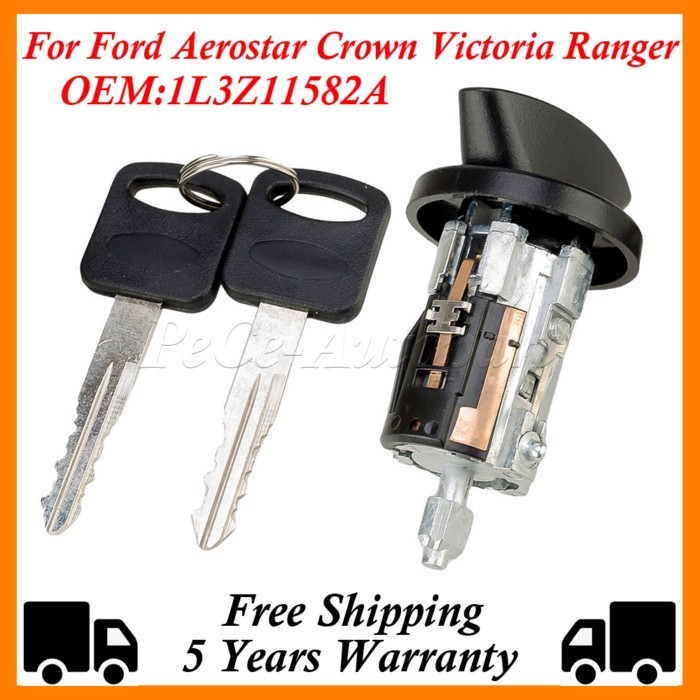 New Ignition Lock Cylinder Ignition Key Switch with 2 Keys Kit 1L3Z11582A for Ford Aerostar Crown V