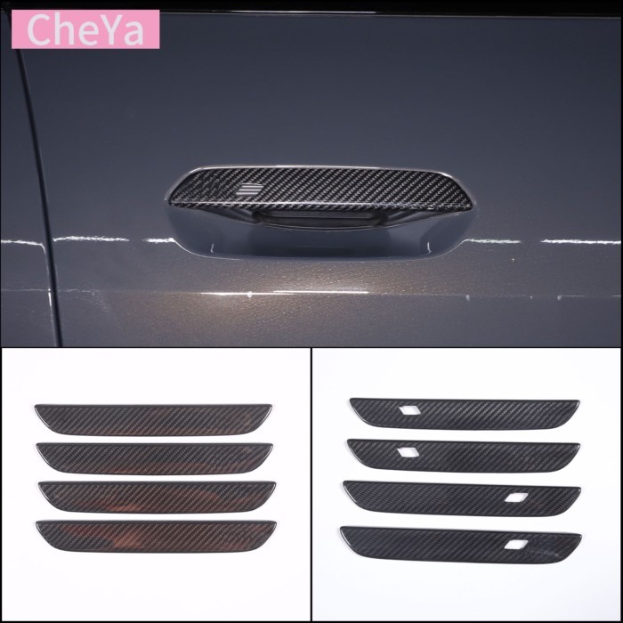 Real Carbon Fiber Car Exterior Handle Panel Cover for BMW iX1 X1 M2 G26 G42 G87 U10 U11 Exterior Mo